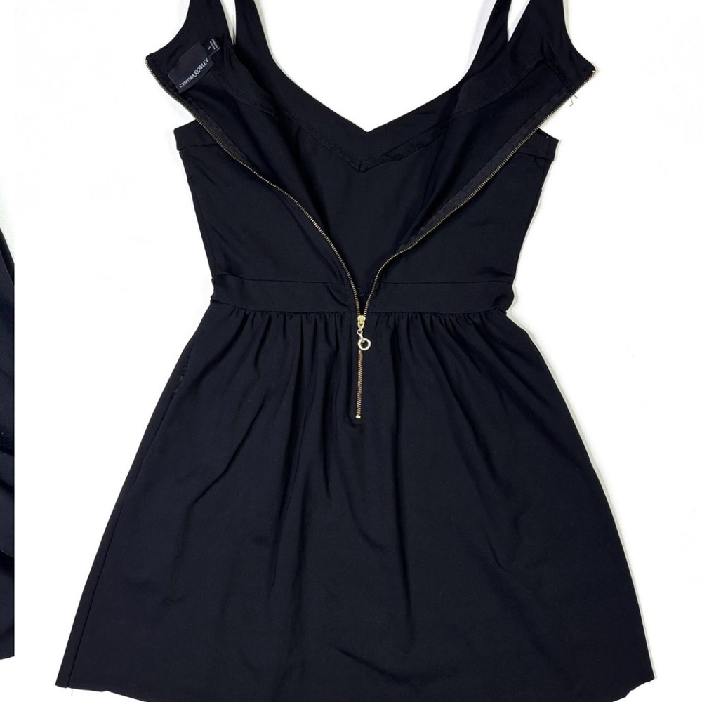 Cynthia Rowley Dress Women’s Small Black Sleeveless Zip Stretch A-Line - Picture 9 of 12